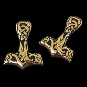 Bronze Interlace Thors Hammer Pendant