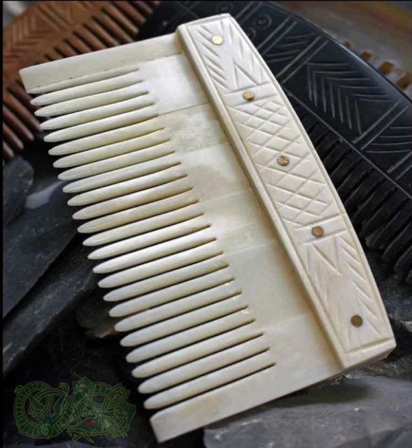 Decorated Bone Viking Comb