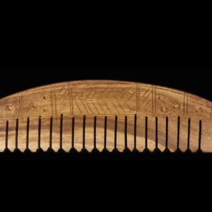 Decorated Wood Viking Comb