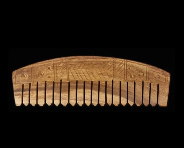 Decorated Wood Viking Comb