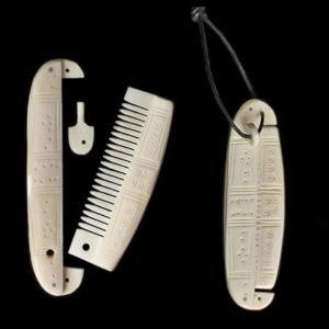 Decorated Encased Bone Viking Comb