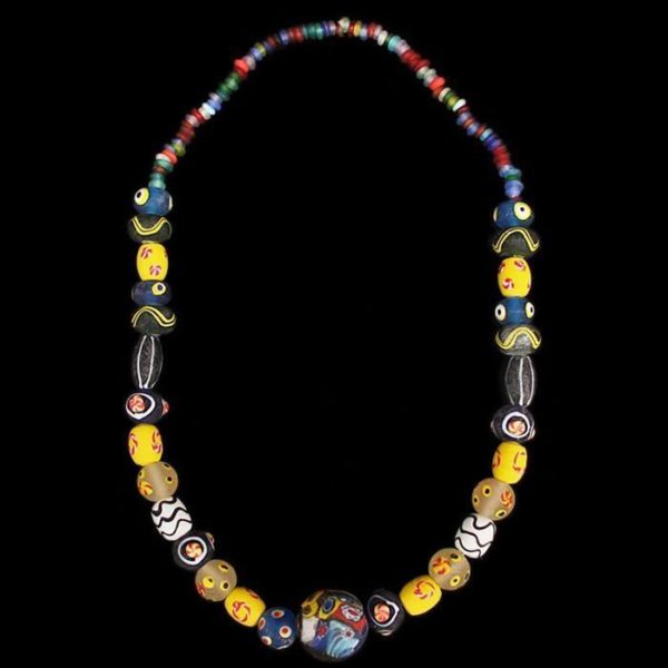 Large Glass Bead Viking Necklace