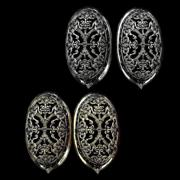 Large Openwork Viking Tortoise Brooches