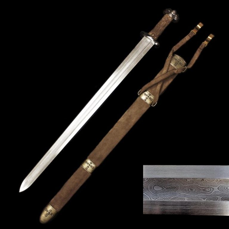 Replica Viking Sword with Damascus Steel Blade The Viking Registry