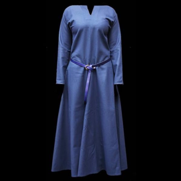 Women's Blue Wool Viking Dress